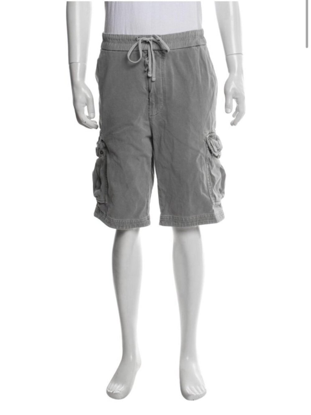 James Perse Authentic Men’s Solid Light Stone Gray Cargo Shorts 4 Xl